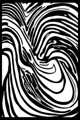 Abstract black and white pattern. For use in graphics. Minimalist illustration for printing on wall decorations