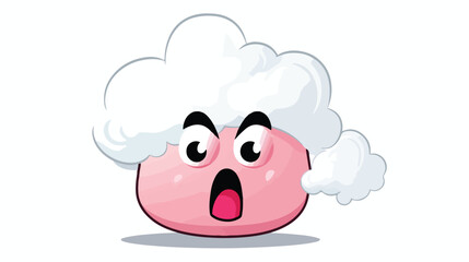 Chewing gum character cartoon with shocked gesture