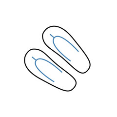 flip flops concept line icon. Simple element illustration. flip flops concept outline symbol design.