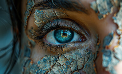 Crisis of identity illustrated through images of cultural assimilation and loss of heritage. Concept of identity crisis. Generative Ai.