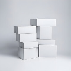 white boxes on white background