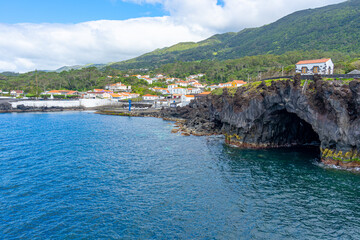 Fototapeta premium port of ports, natural pools, lava tunnels and rock formations in the parish of Urzelina. São Jorge Island-Azores-Portugal