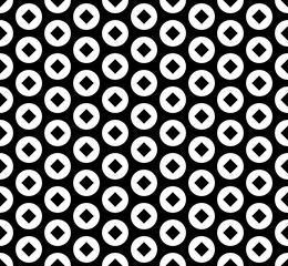 Seamless background with repeating geometric elements