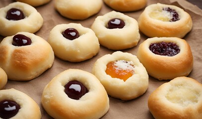 Raspberry and peach Czech Kolache topped with icing is a delightful pastry featuring soft, sweet dough filled with tangy raspberries and juicy peaches, perfect for welcoming berry season.