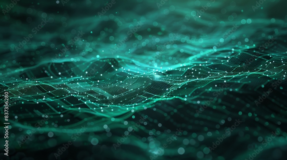 Poster a background of abstract technology. a network connection. big data visualization. a rendering in 4k