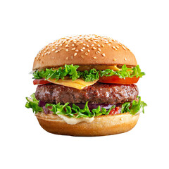 hamburger on transparent background