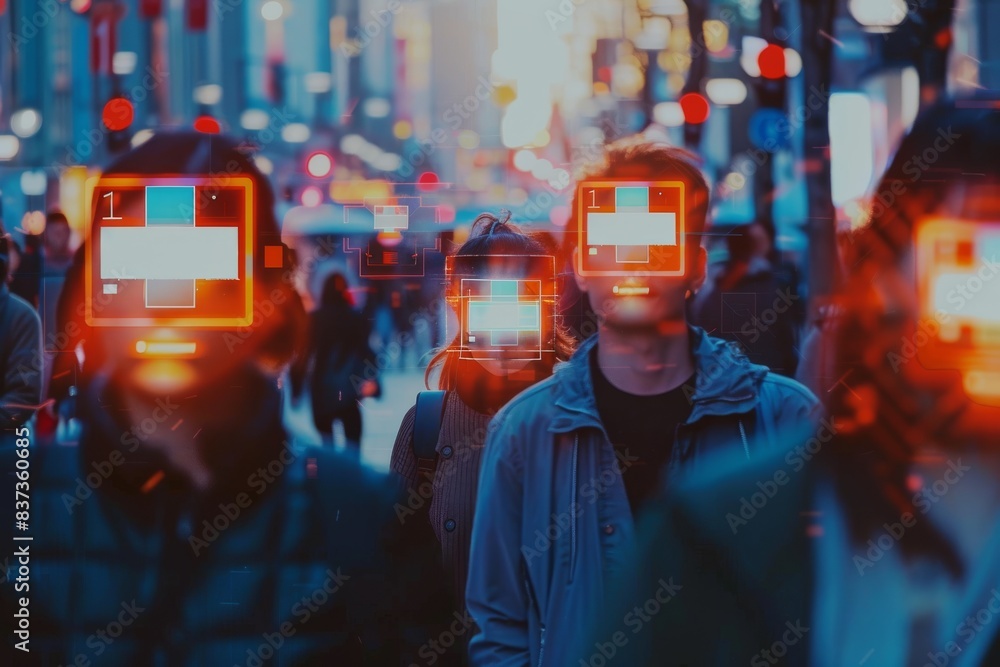 Poster in-city facial recognition and personal identification using generative ai.