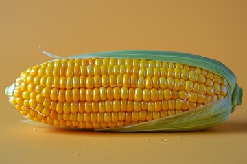 Fresh yellow corn on the cob, a nutritious and delicious vegetable, perfect for healthy snacking