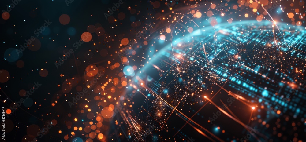 Poster the metaverse digital cyber world technology concept has been carried out successfully by a business