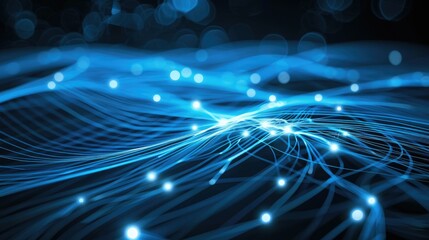 abstract blue technology communication concept