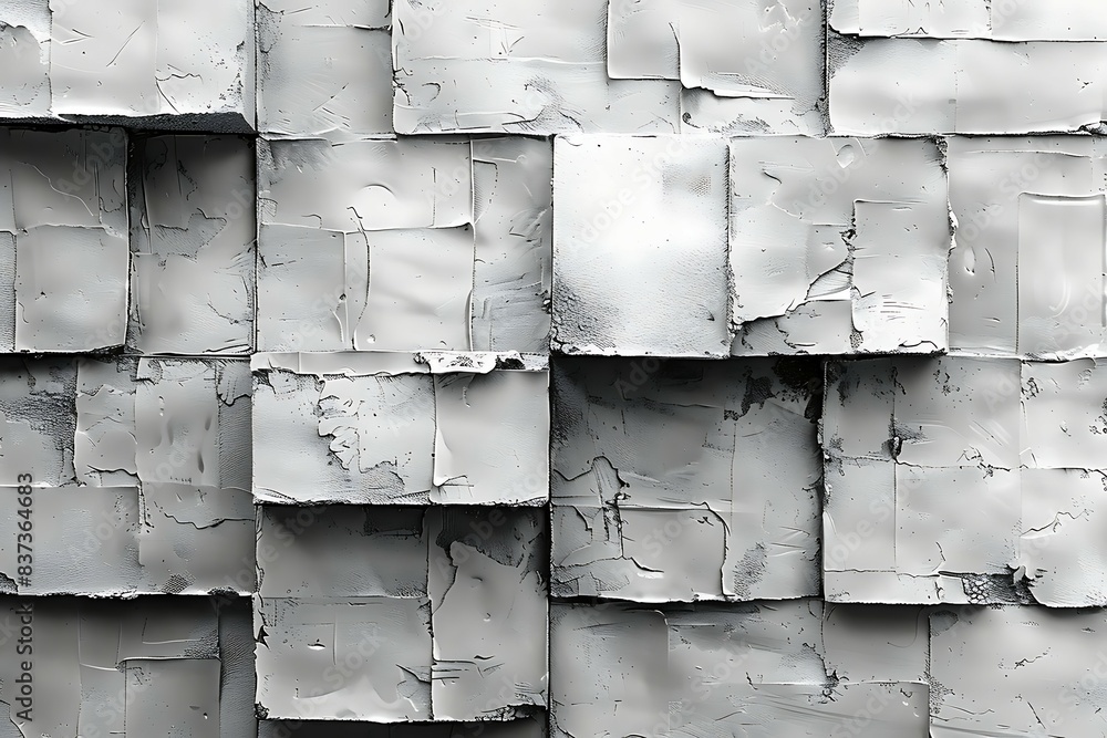Aufkleber abstract background of a lot of silver polycarbonate sheets of metal. 3d cubic background