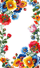 Naklejka premium background with flowers