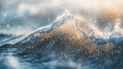 Blurred wave motion with glittery texture