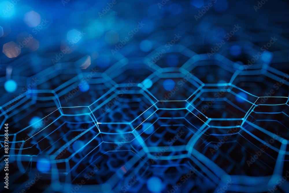 Aufkleber world of particle galaxy and star abstract ai tech neon glow wave futuristic network background illu