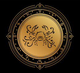 The illustration - zodiac sign in the modern style.
