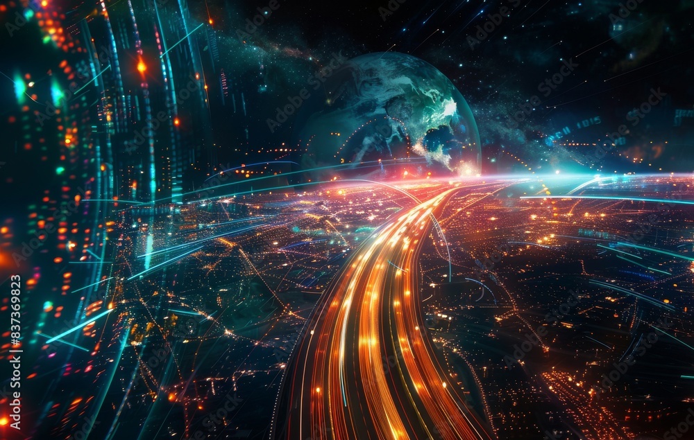 Poster the concept of traffic big data analytics and the internet of things is illustrated in this future-l