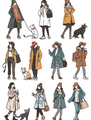 Girl lifestyle comics illustration