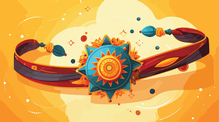 Happy Raksha Bandhan with stylish vector illustration