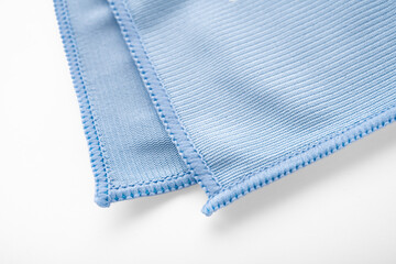 Blue rag. Microfiber fabric Blue color.