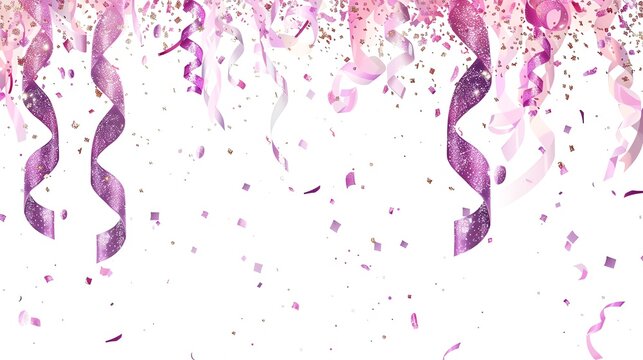 Streamers with glitter accents