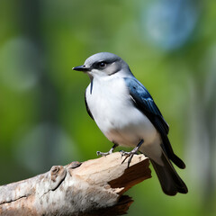 cute white breasted wood swallow