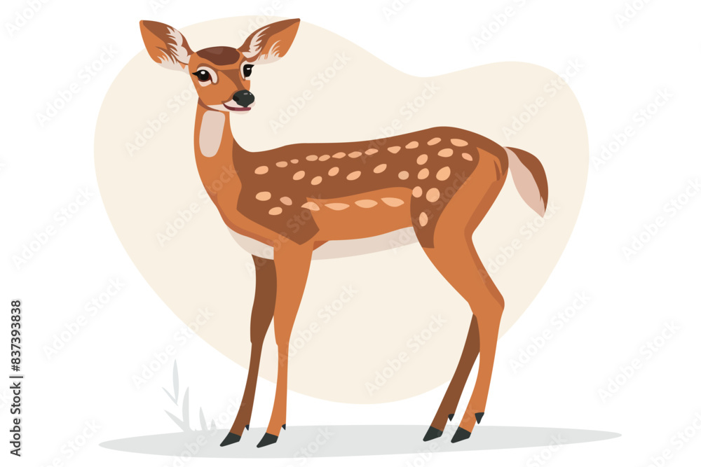 Wall mural small deer isolated vector style