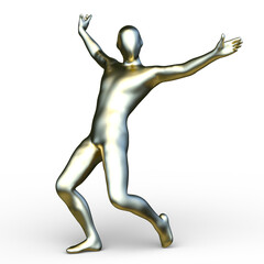 ポーズをとる男性　3DCGレンダリング