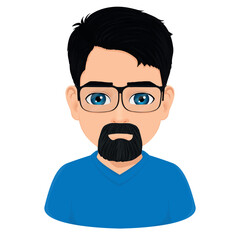 Portrait of father with beard and glasses