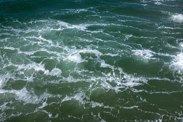 Close up shot of the ocean water at Pismo Beach in California