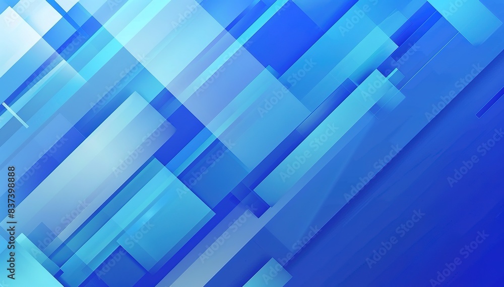 Wall mural blue gradient geometric abstract background