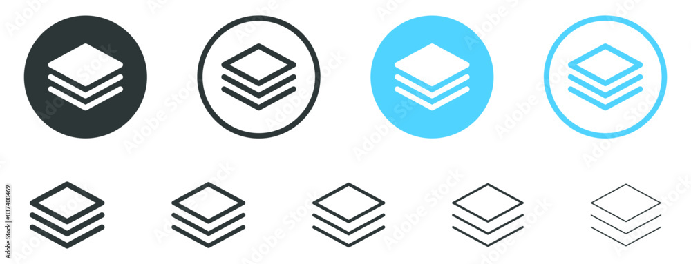 Poster layers, layer icon symbol