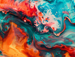 Fototapeta premium Vibrant Paint Splash with Dynamic Colors
