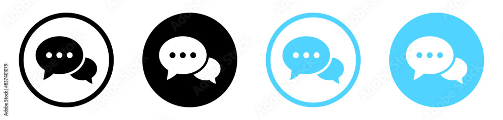 Poster comment icon speech bubble symbol Chat message icons - talk message Bubble chat icon. web vector icon