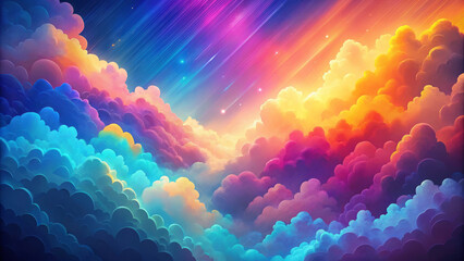 Abstract background with colorful clouds
