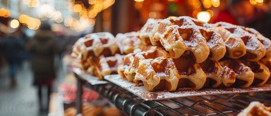 Close up photo of waffles