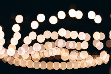 blurred yellow lights, abstract image