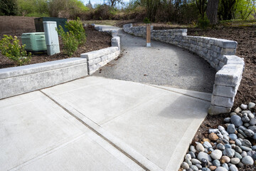 New gravel and cement path leading from the Bellevue Botanical Garden west towards downtown, new...