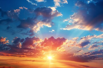 Obraz premium Stunning Sunset Sky Backgrounds for Nature Scenes