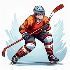 Obraz premium hockey player silhouette