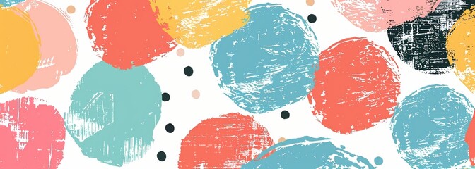 Abstract hand-drawn polka dot texture background