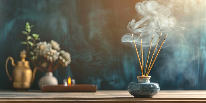 incense sticks burning,