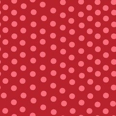 A red polka dots seamless pattern