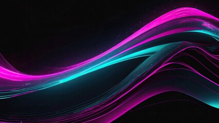 Futuristic cyan and magenta digital lights wave, perfect for vibrant event designs