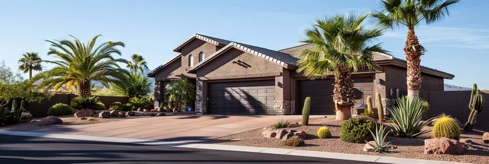 Acrylglasbilder Arizona southwest arizona neighborhood, nice residential house,   © Steph