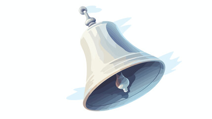 White Notification Bell Messenger Symbol 2d flat ca