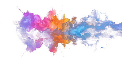 radiant watercolor abstract.a symphony of vivid hues on a transparent canvas experience the fusion of colors with this exquisite watercolor abstract on a sheer background