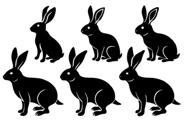 rabbit silhouette vector illustration