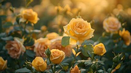 yellow rose in the garden