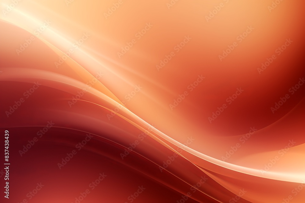 Poster abstract background with smooth flowing red and orange curves. ideal for modern design and creative 