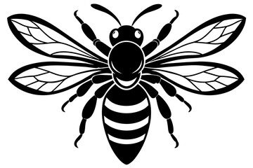 bee silhouette vector illustration